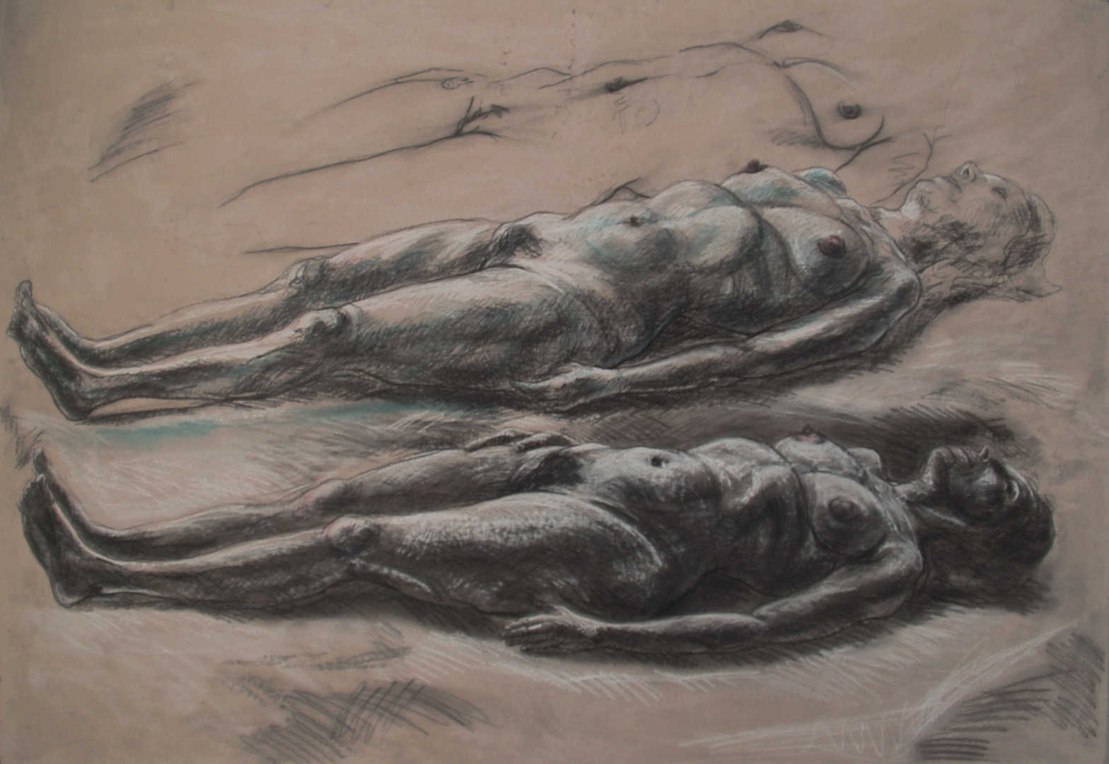 Dessin de nu 002 / Modele vivant / Nu f&eacute;minin / Portrait nu / Draw nude, female nude, dessins de nus femme nue / Peinture de nu/ Par Christophe GABRIEL