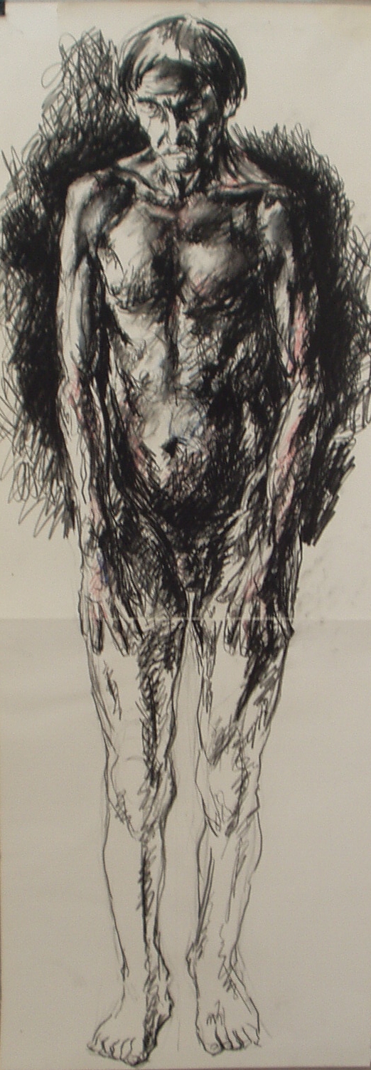 Dessin de nu 010 , Modele vivant , Nu masculin , Portrait nu , Draw nude , Peinture de nu , Dessins de nus, Par Christophe GABRIEL